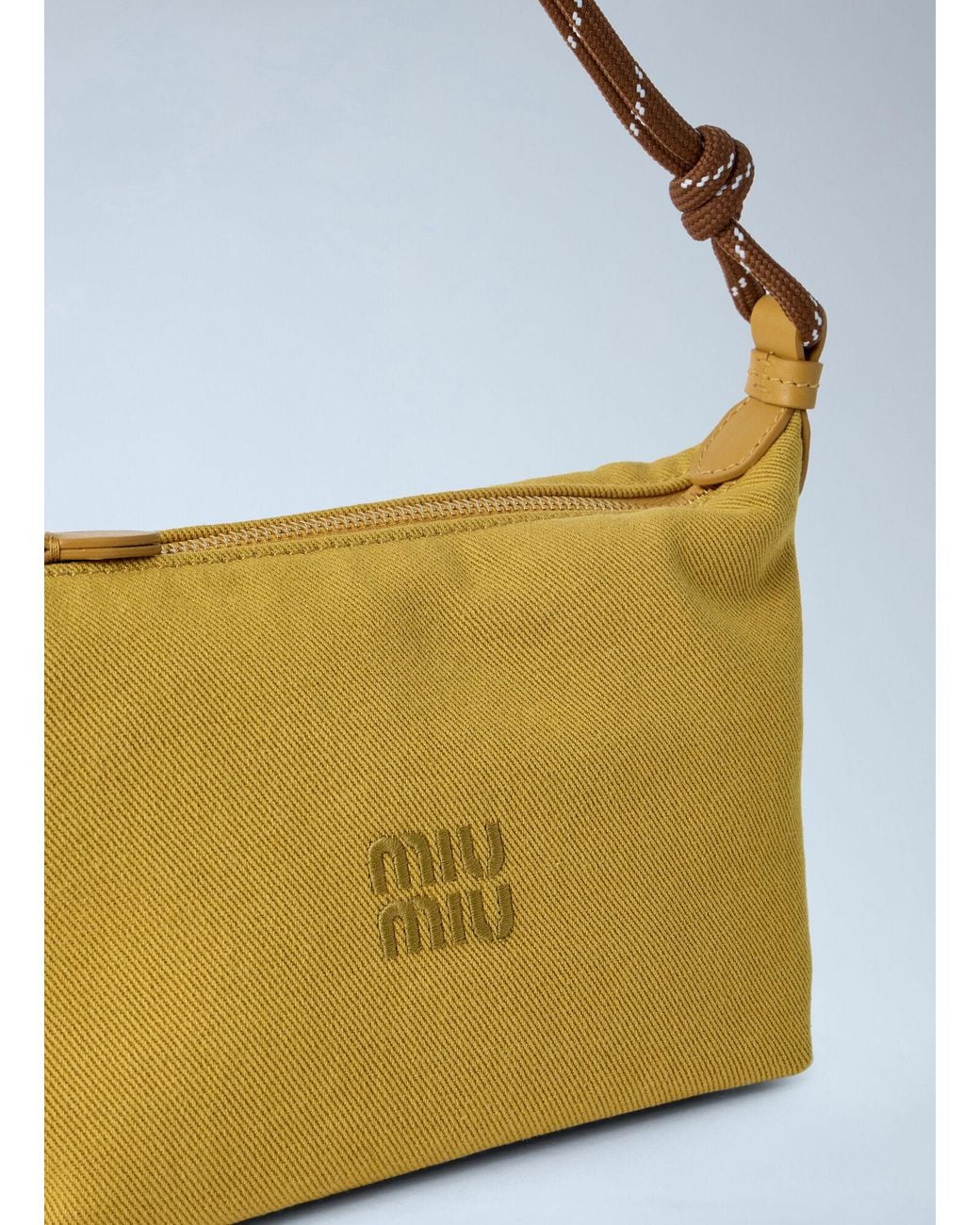 Miu Miu Blue Gabardine Pouch