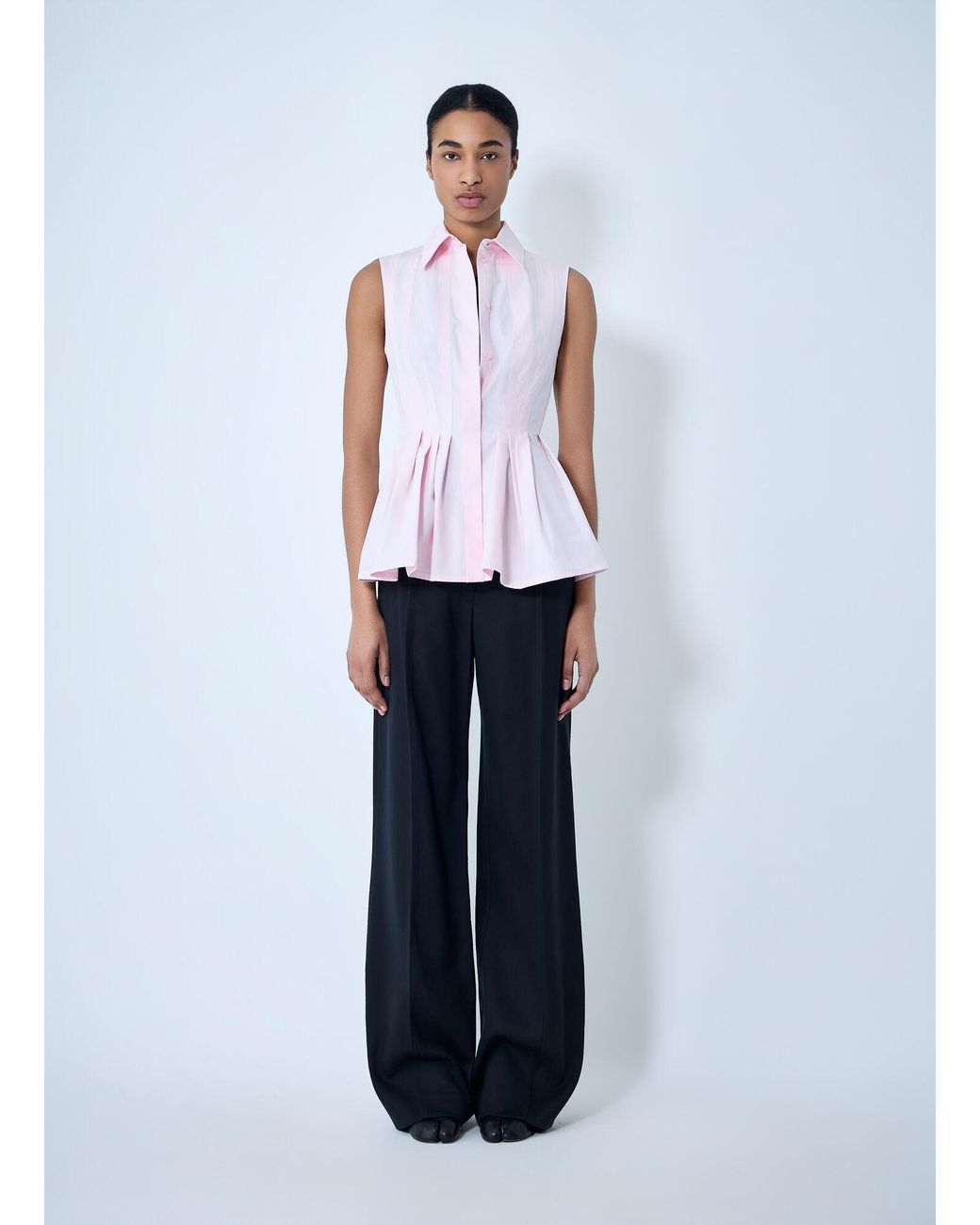 Sportmax Blue Wide-Leg Tailored Trousers
