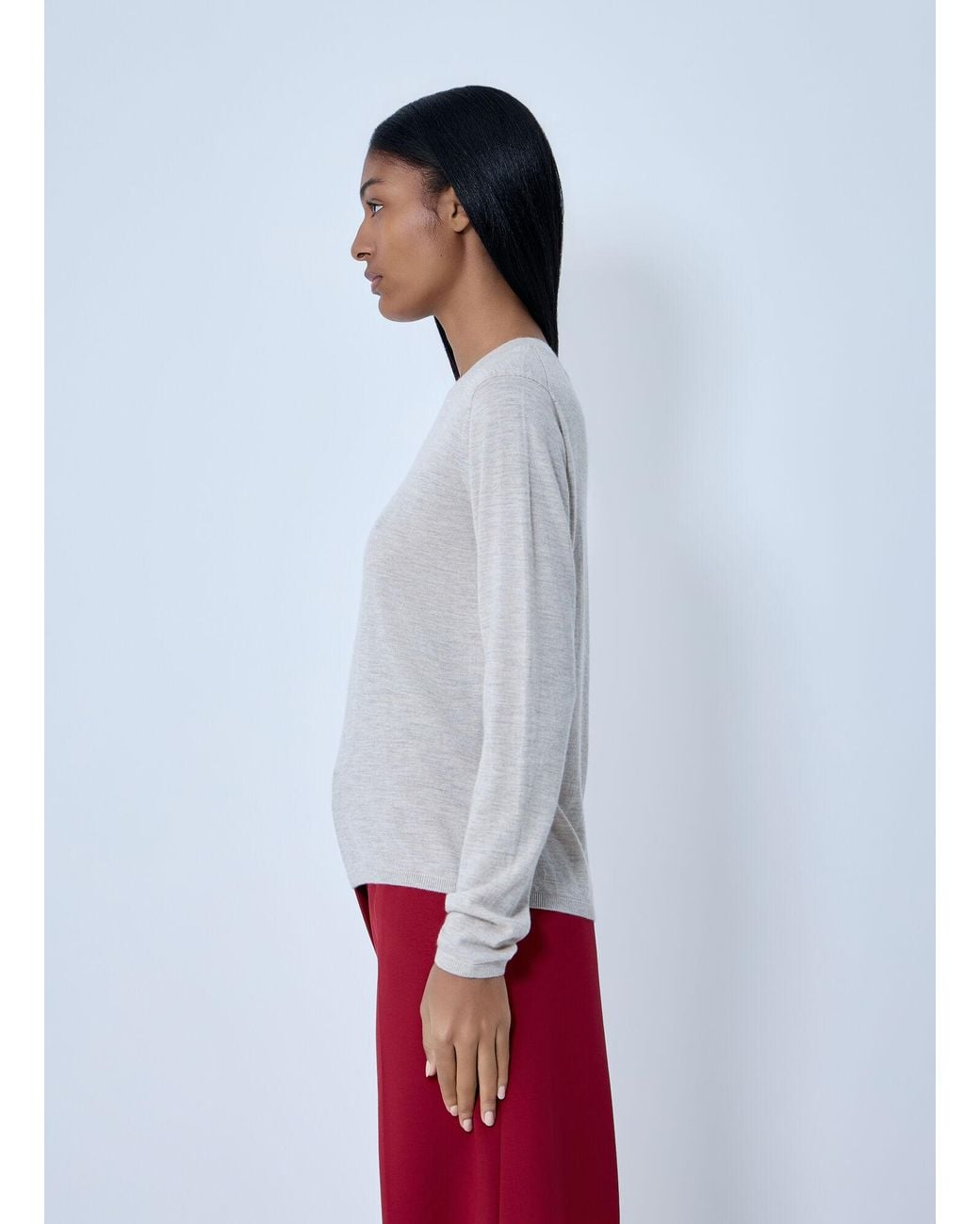 Max Mara White Cashmere Sweater