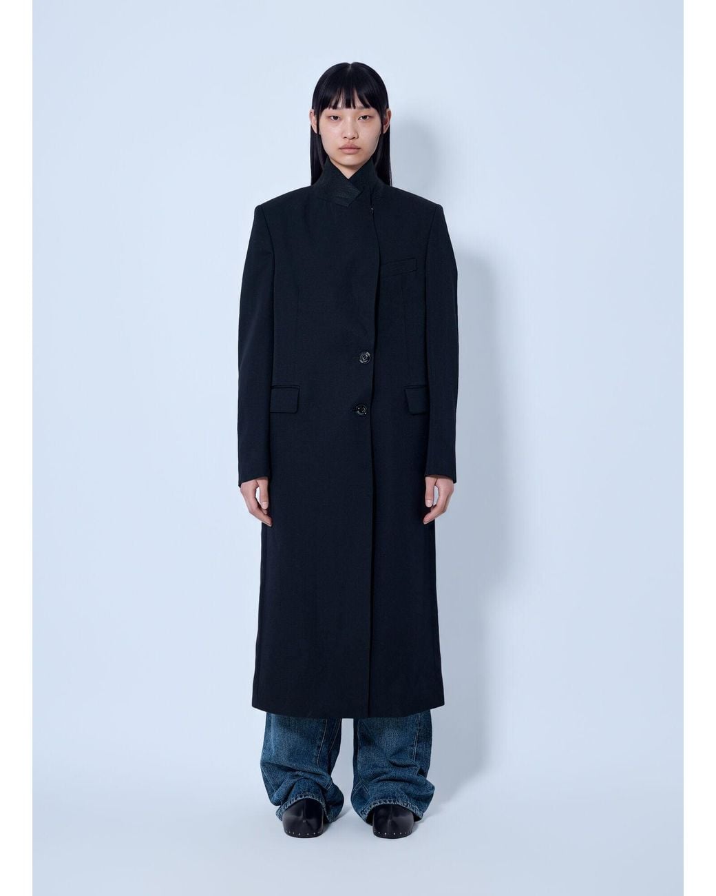 Our Legacy Blue Manta Gabardine Coat