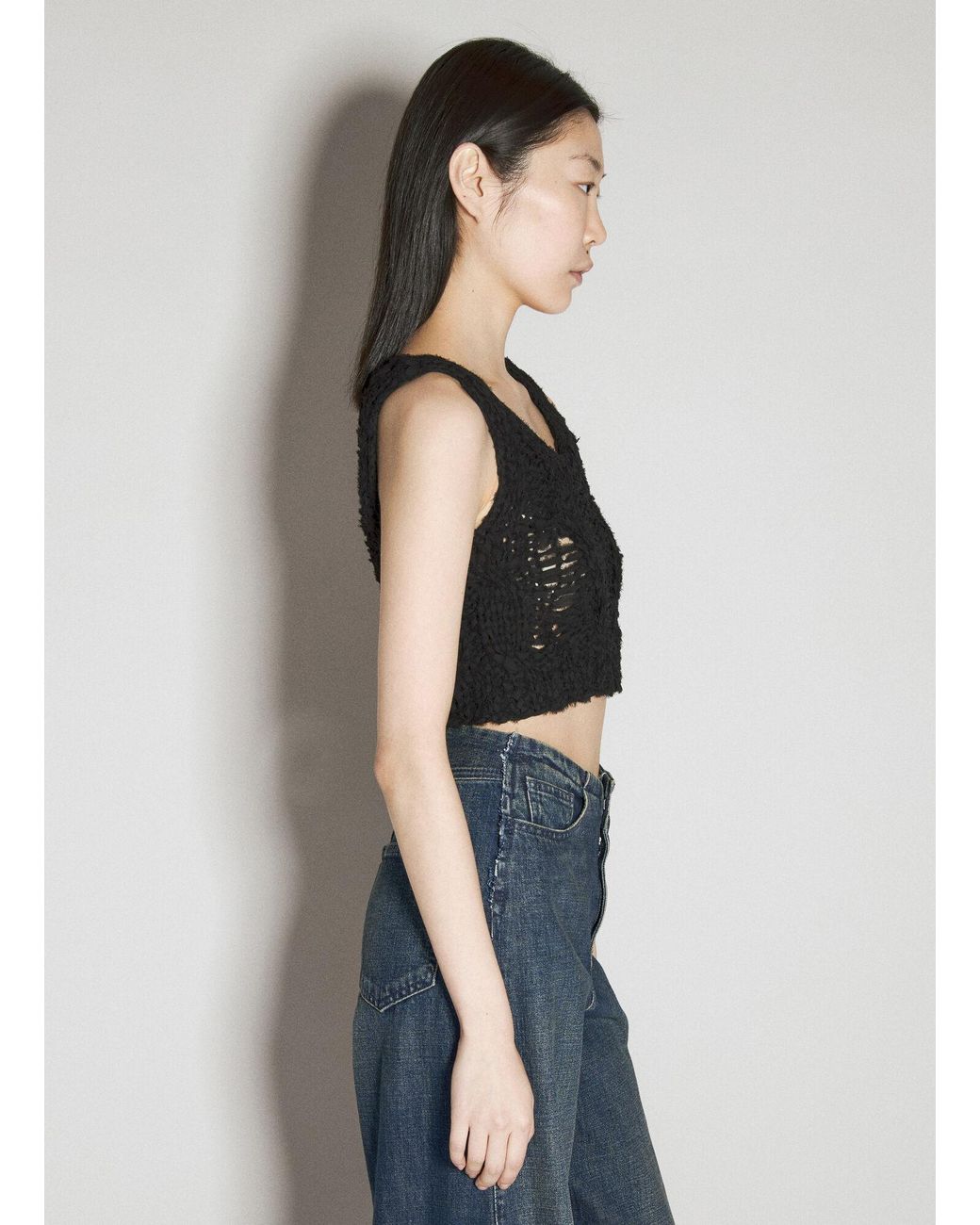 Guess Blue Crochet Top