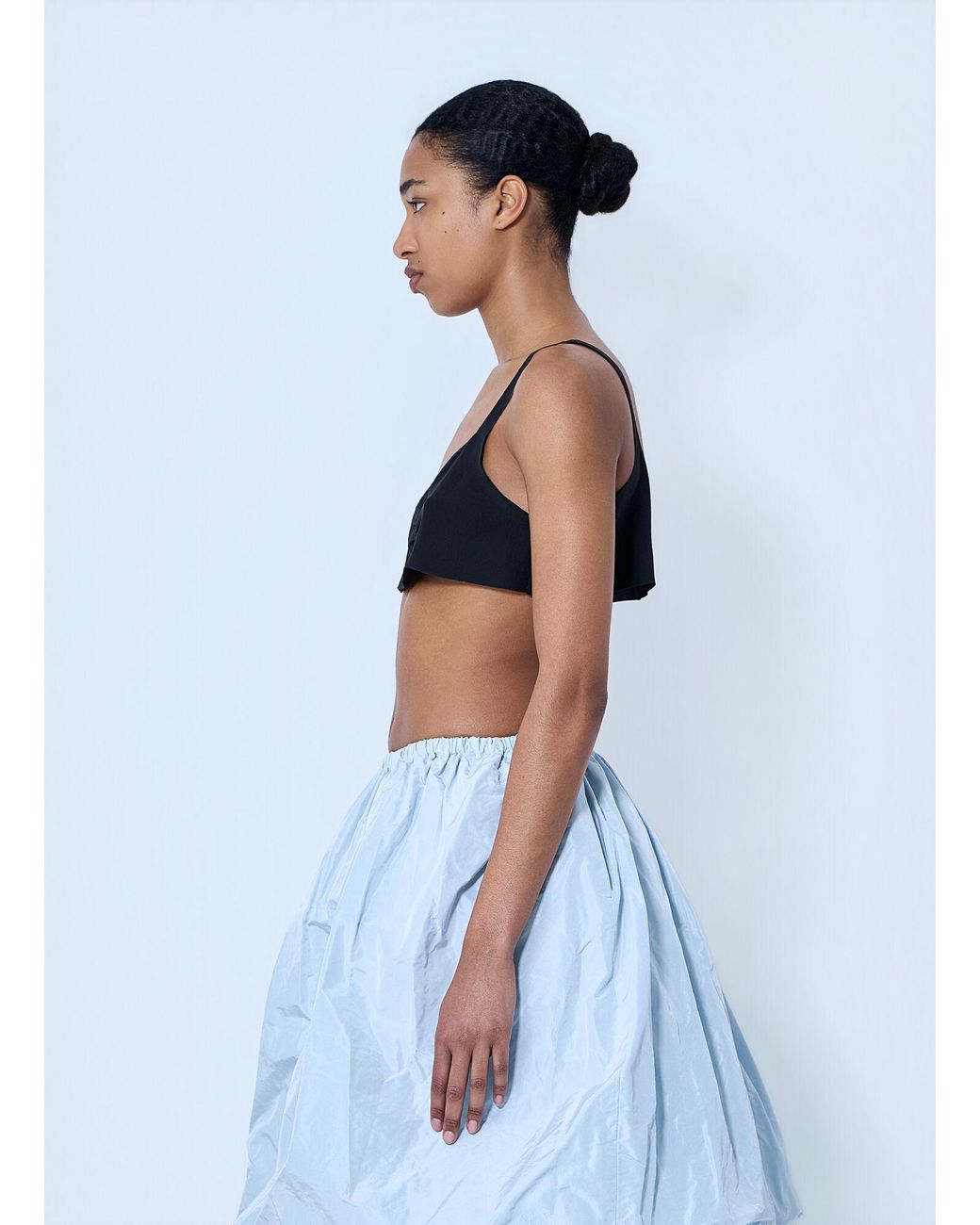Prada White Structured Bralette Top