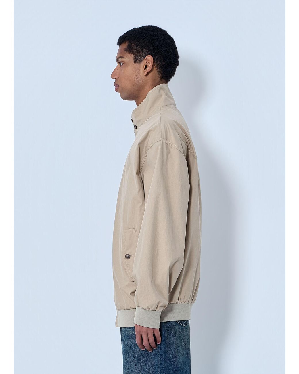 MM6 by Maison Margiela Blue High-Neck Zip Jacket for men