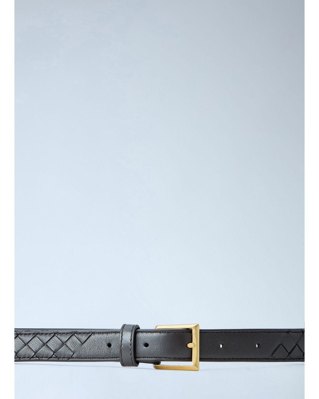 Bottega Veneta Blue Solo Leather Belt