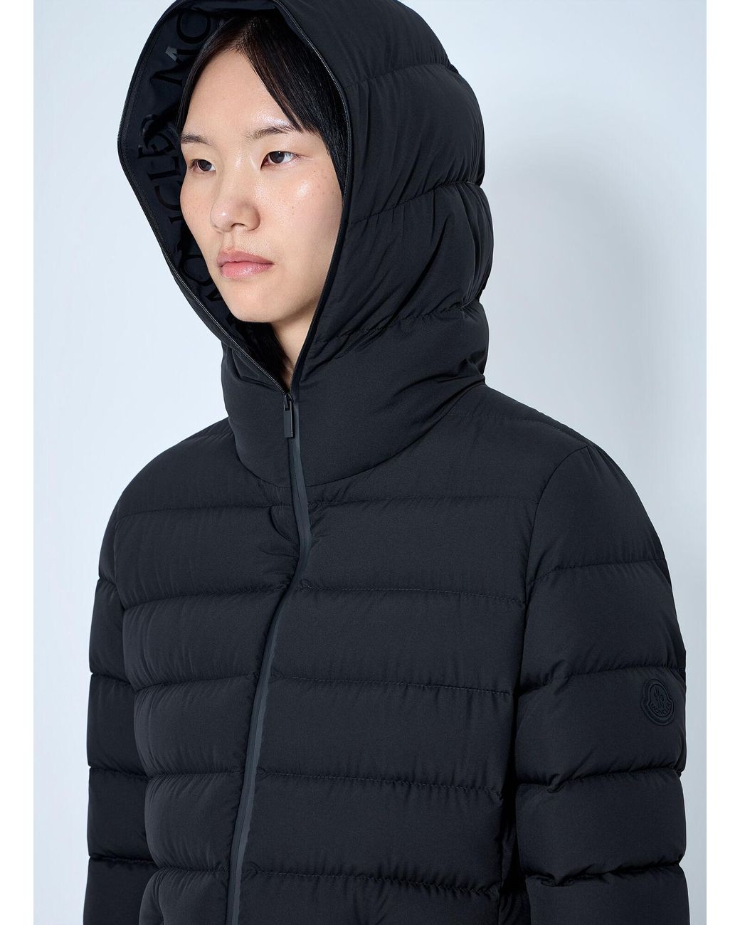 Moncler Blue Herbe Hooded Short Down Jacket