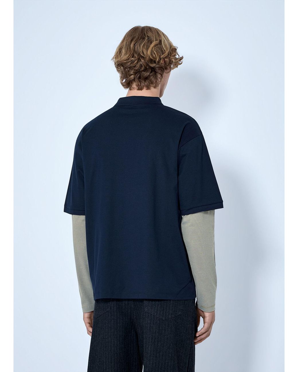 Miu Miu Blue Buttoned Polo Shirt