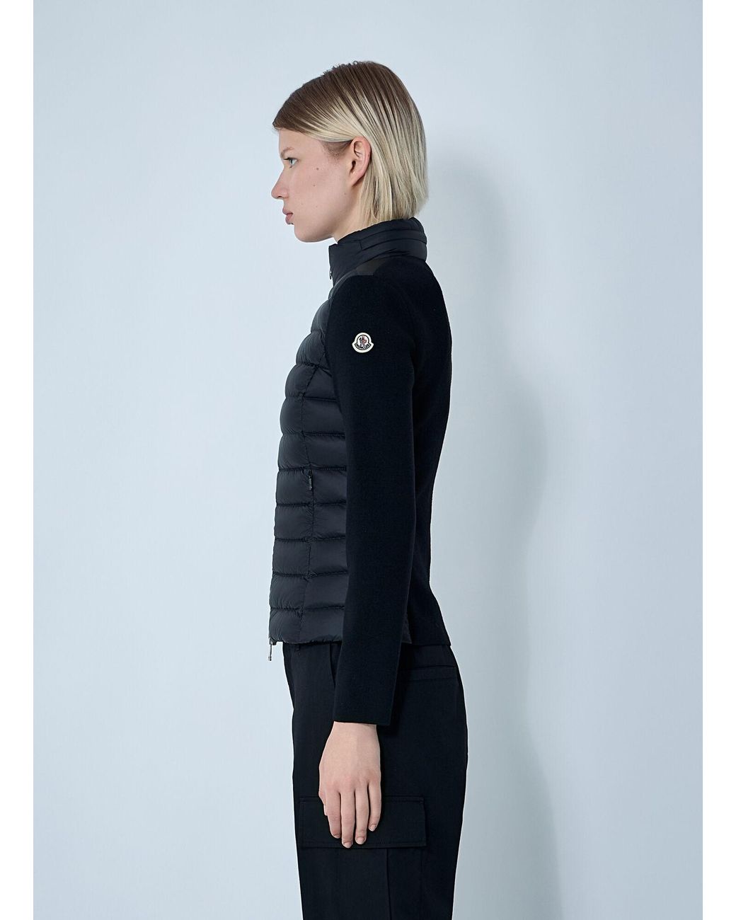 Moncler Blue Wool-Blend Cardigan