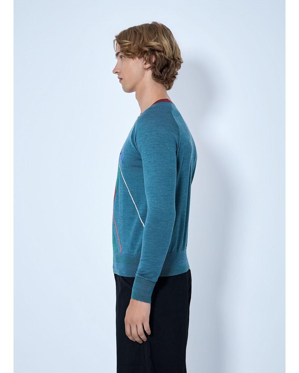Vivienne Westwood Blue Argyle Sweater for men
