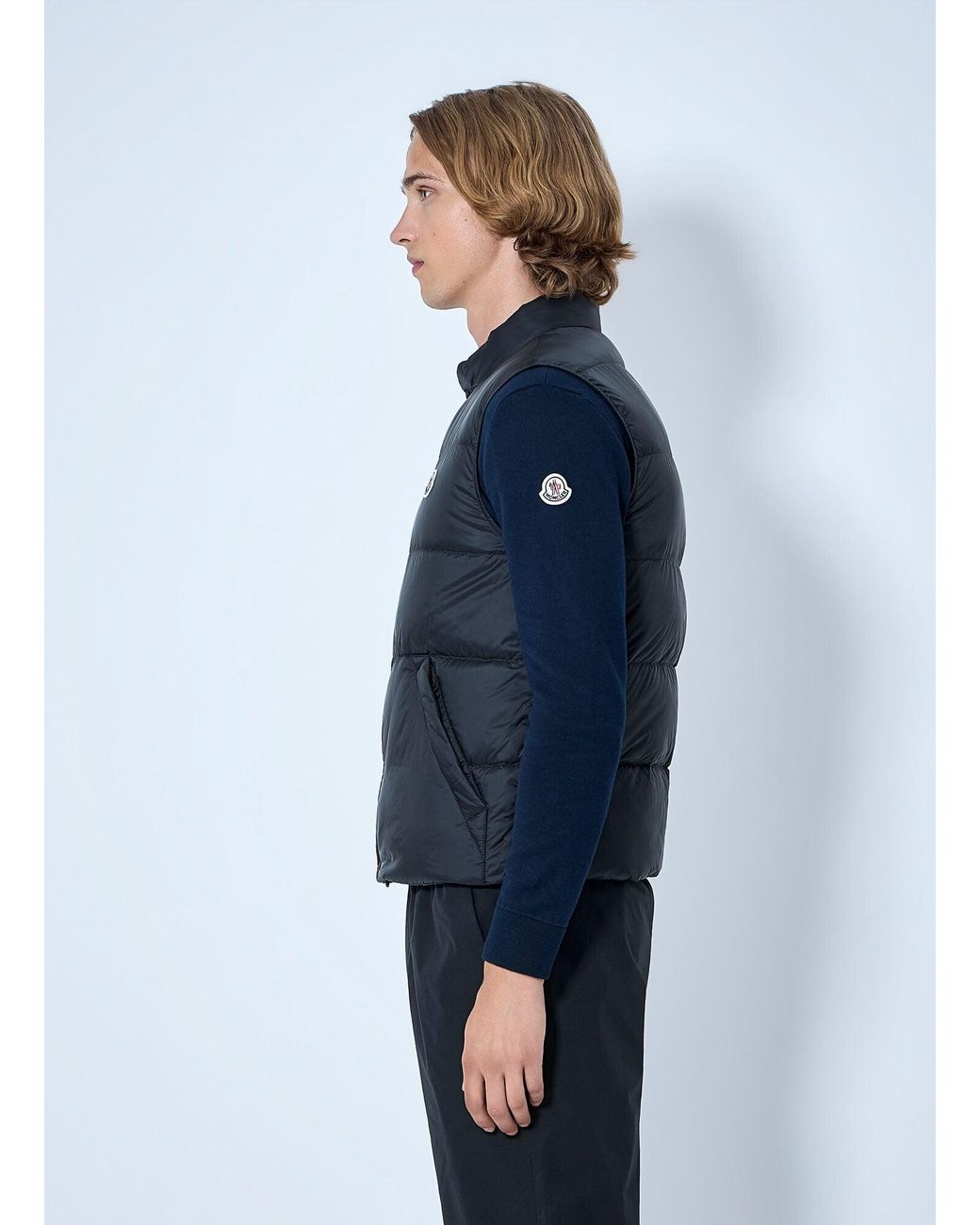 Moncler Blue Tuquerouye Shell Down Vest for men