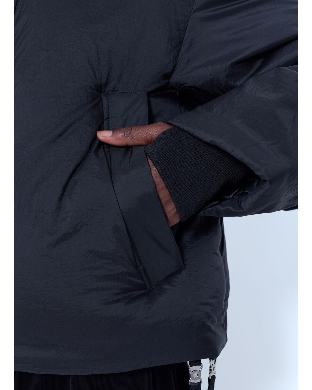 Y-3 Blue Hooded Puffer Jacket