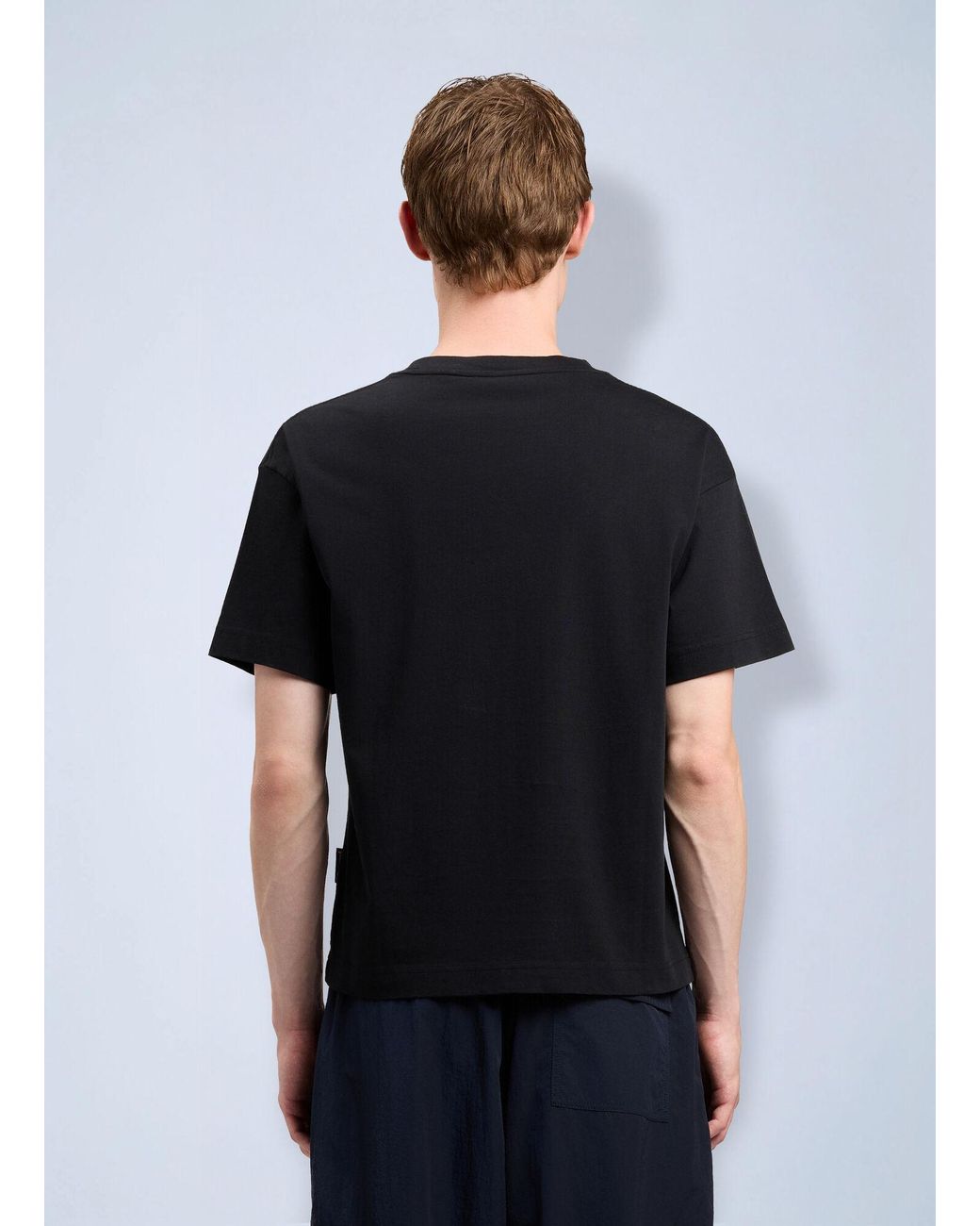 Palm Angels Black Curved Logo T-Shirt for men