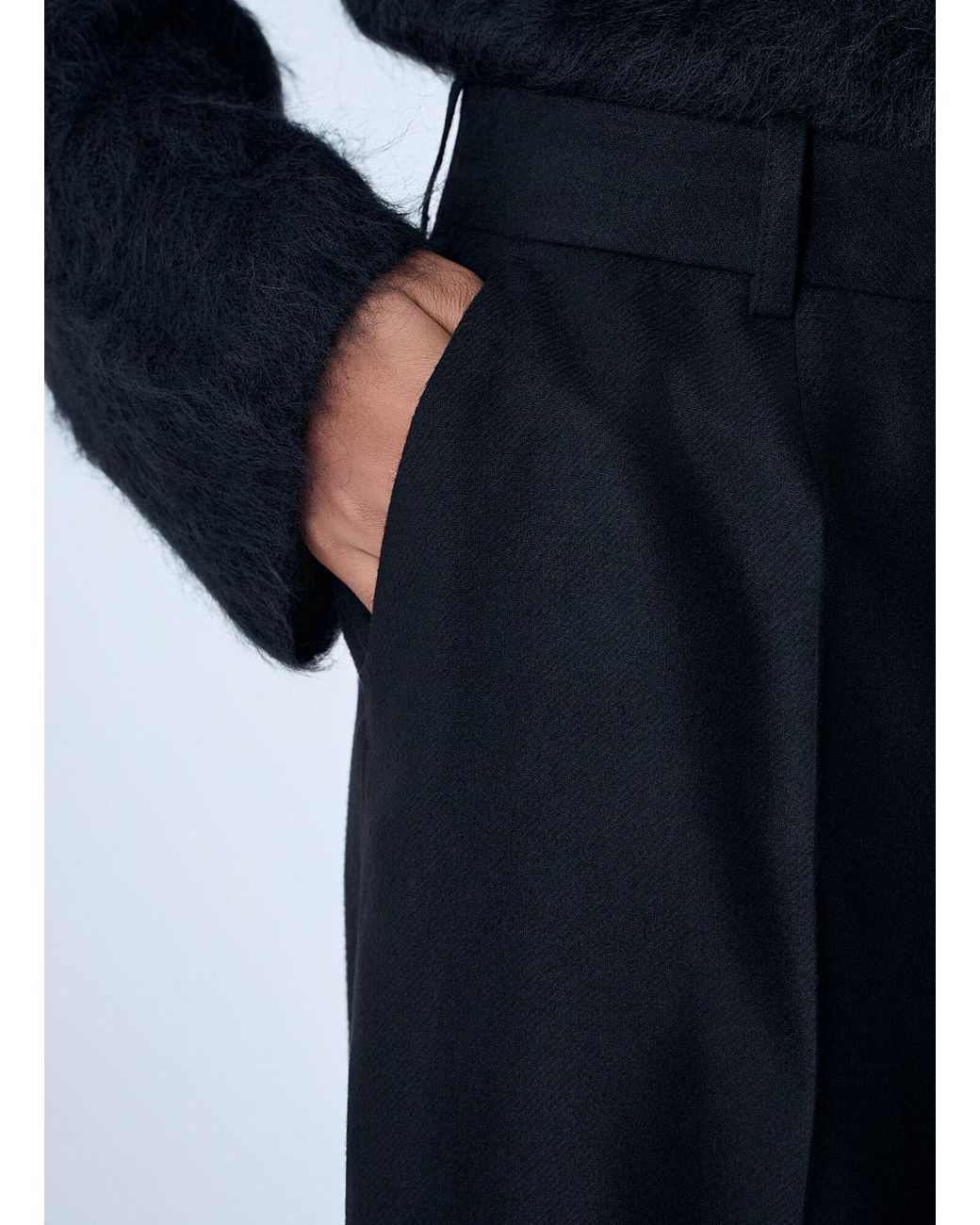 Totême Blue Wide Flannel Pants