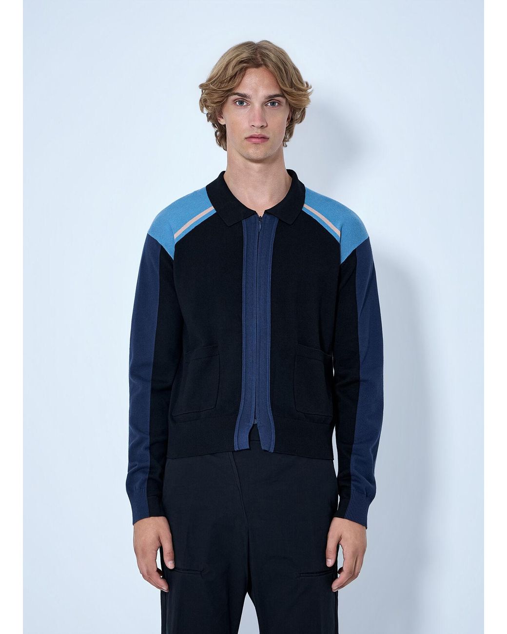 Kiko Kostadinov Blue Munno Knit Cardigan for men