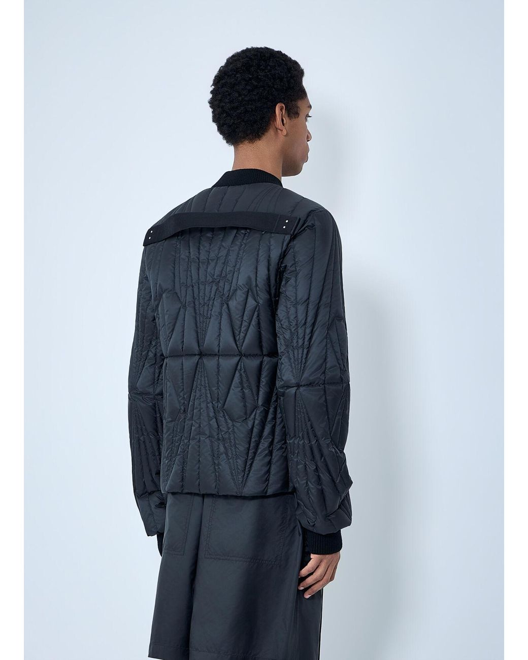 Moncler Blue Rick Owens Geocamo Flight Bomber Jacket
