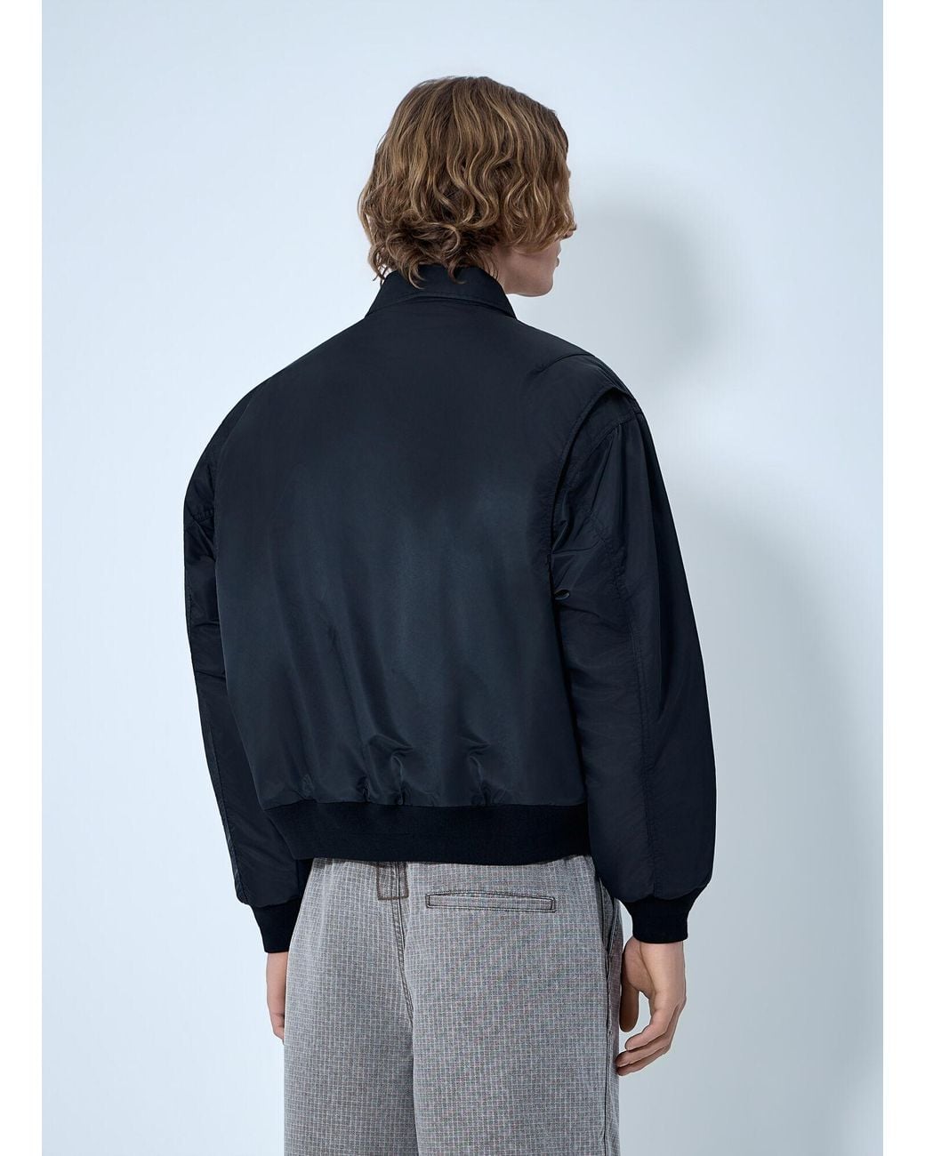 Brain Dead Blue Collared Zip-Front Jacket for men