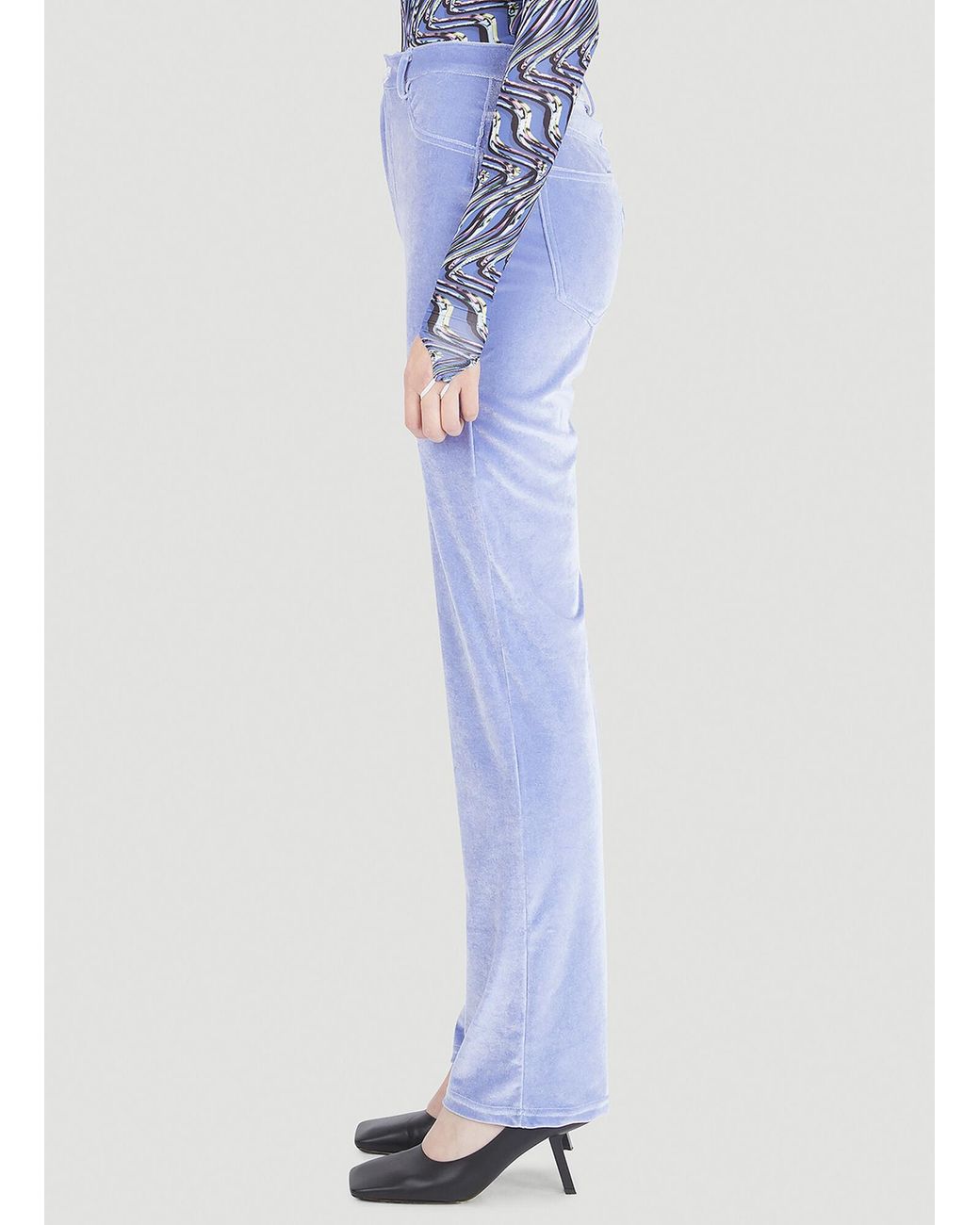 Maisie Wilen Purple Mockumentary Velvet Pants