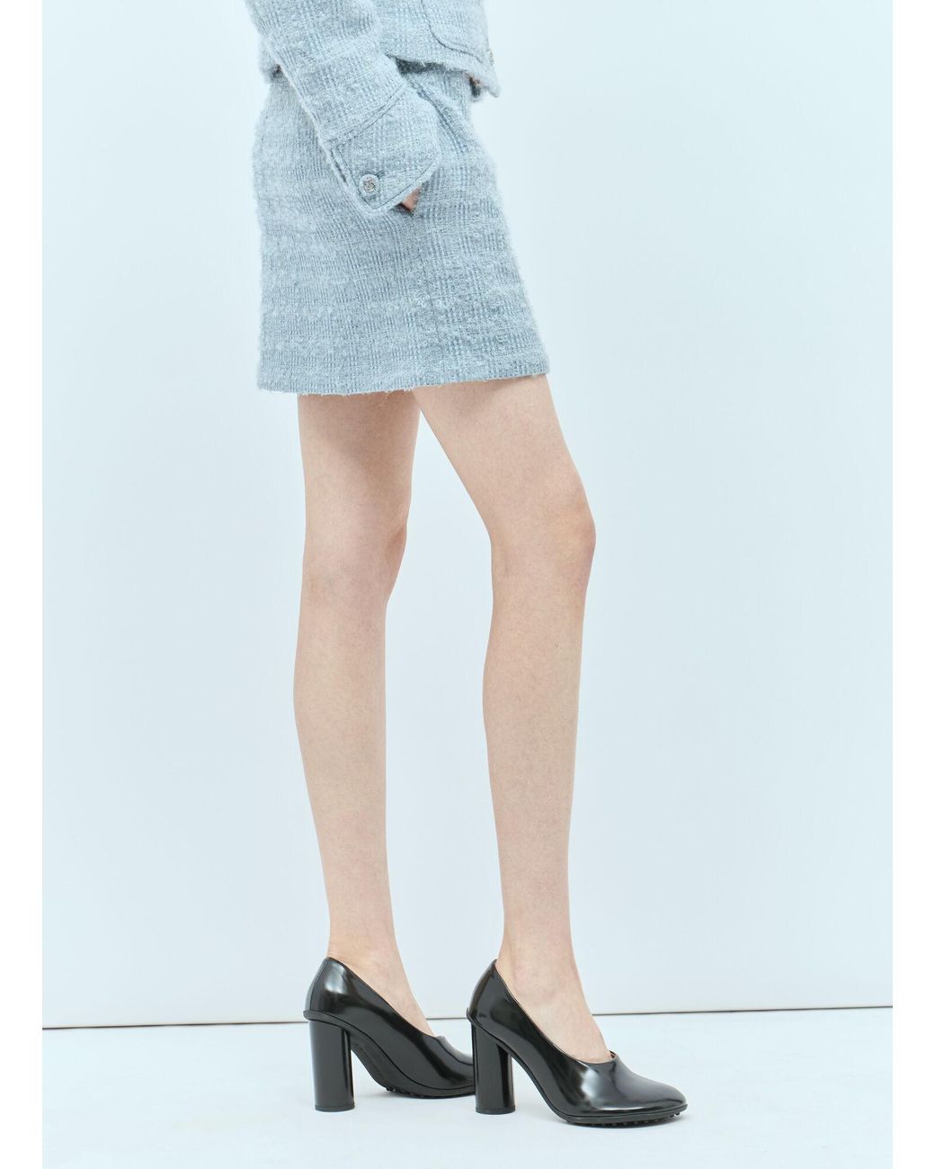 Gucci Blue Tweed Mini Skirt