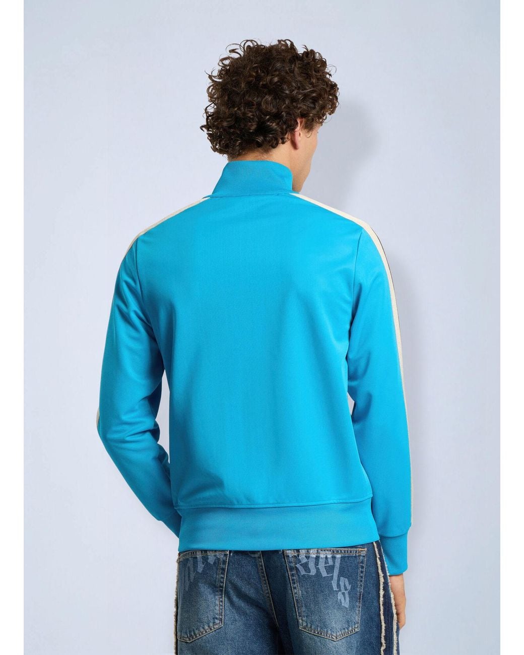 Palm Angels Blue Classic Logo Track Jacket for men