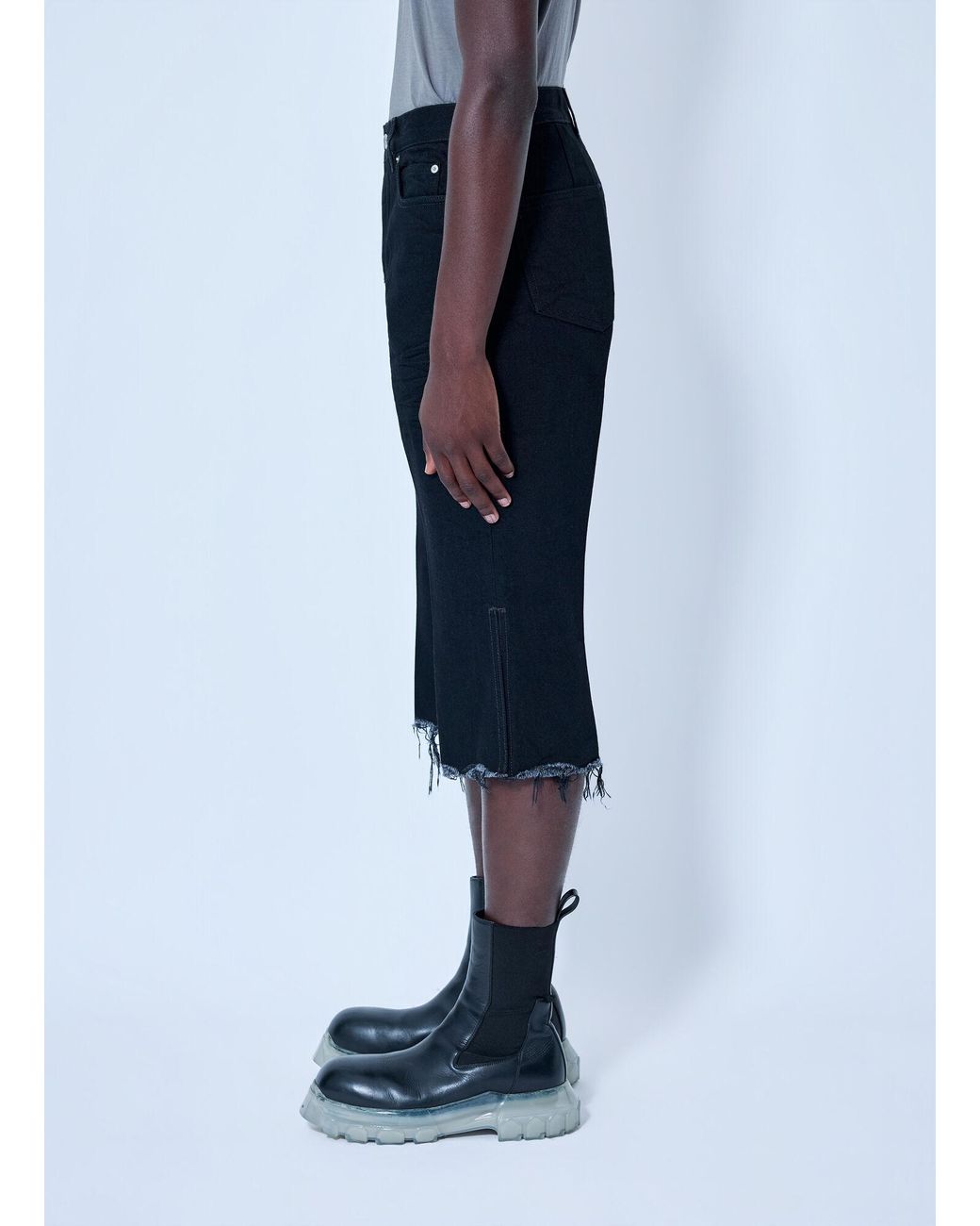 Rick Owens Blue Bolan Cutoffs Jeans for men