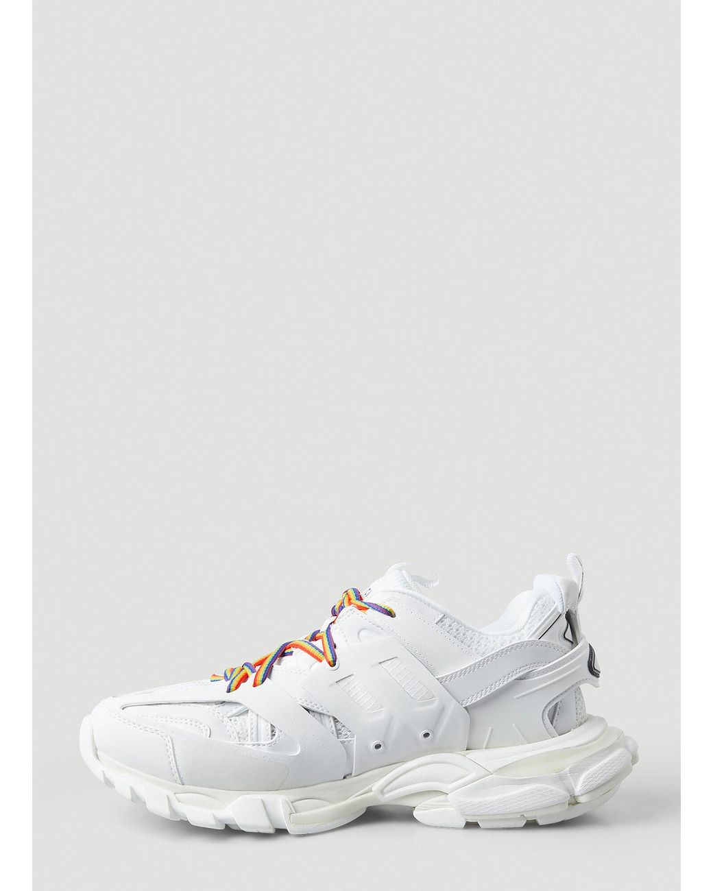 Balenciaga Rainbow Lace Track Sneakers in White Lyst