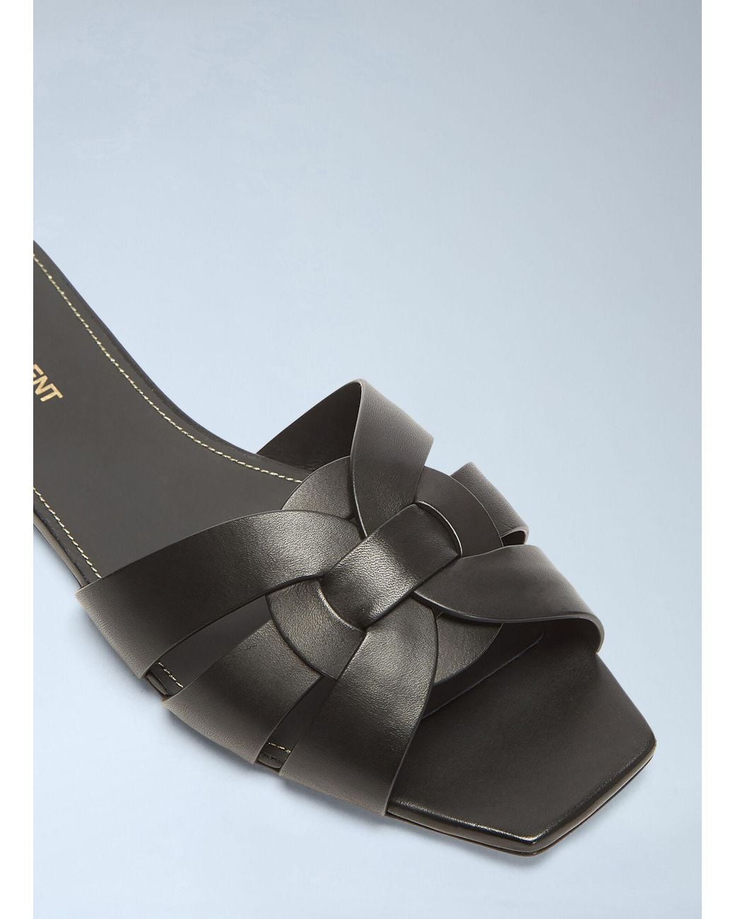 Saint Laurent Black Tribute Sandals