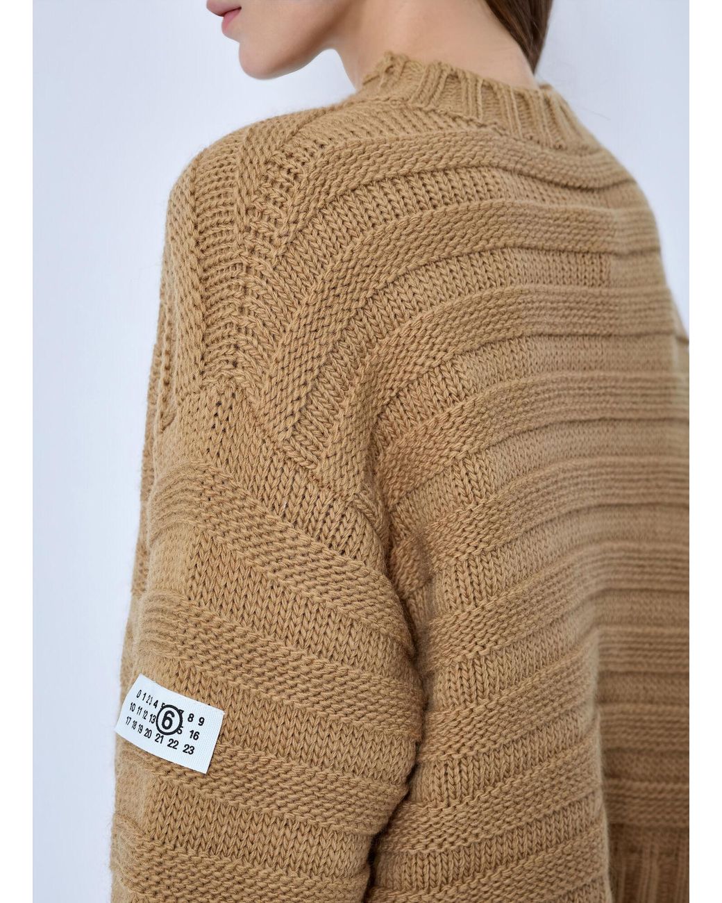 MM6 by Maison Margiela Blue Ribbed Knit Sweater