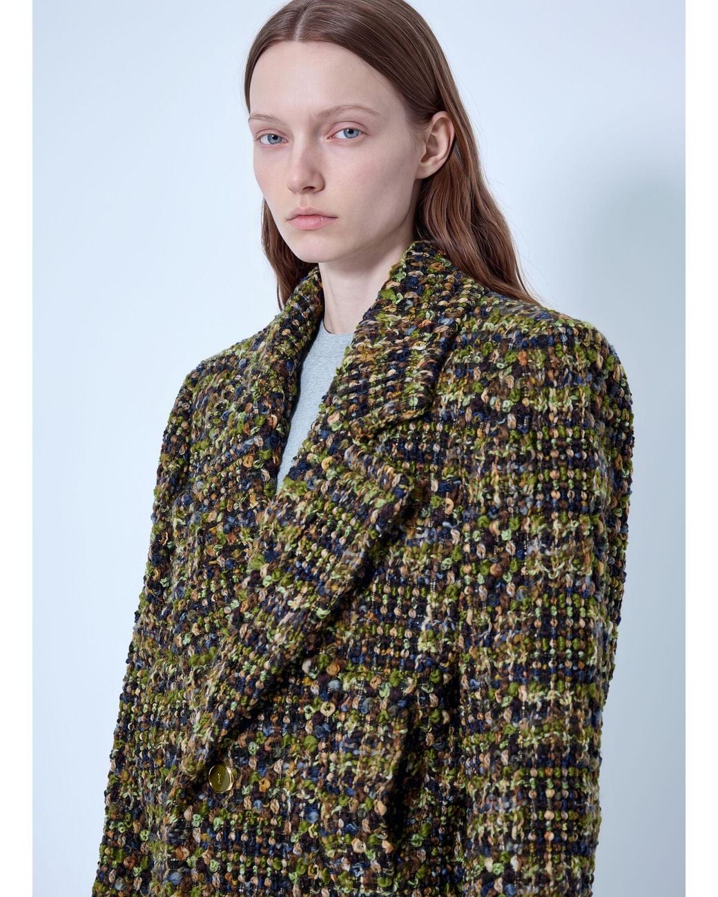 Saint Laurent Gray Single-Breasted Jacket