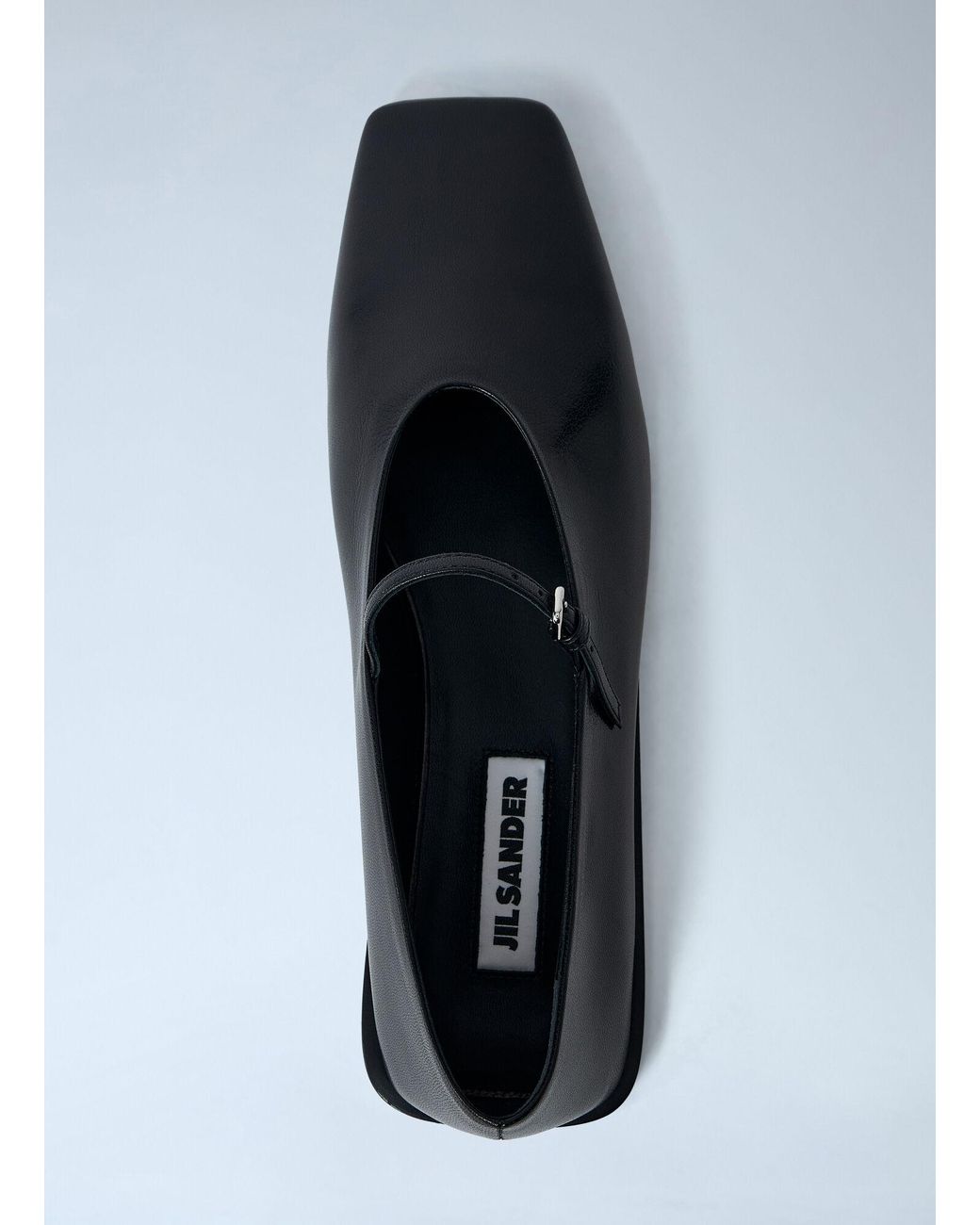 Jil Sander White Leather Flat Shoes