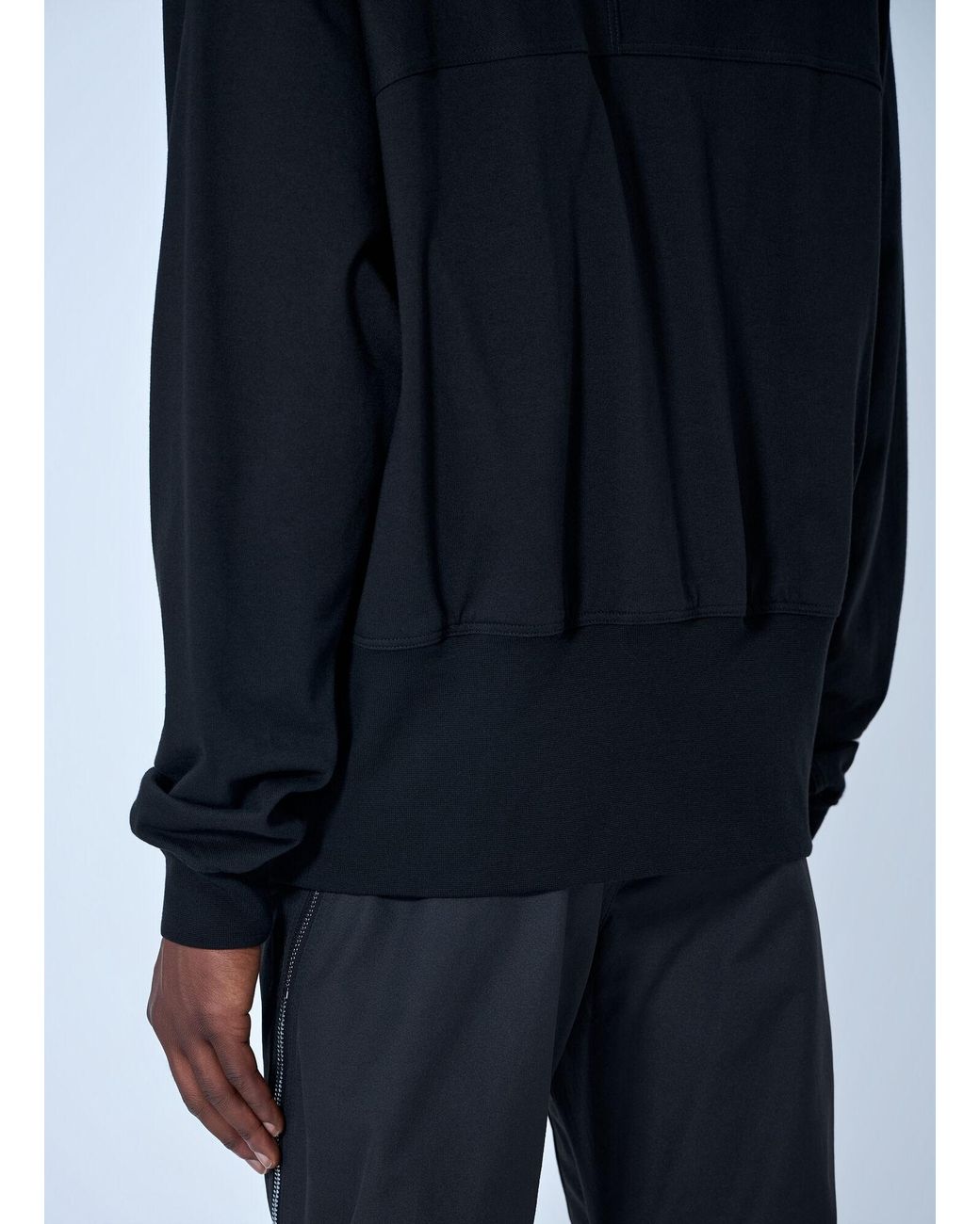 Rick Owens Blue High-Neck Zip-Up Jacket for men