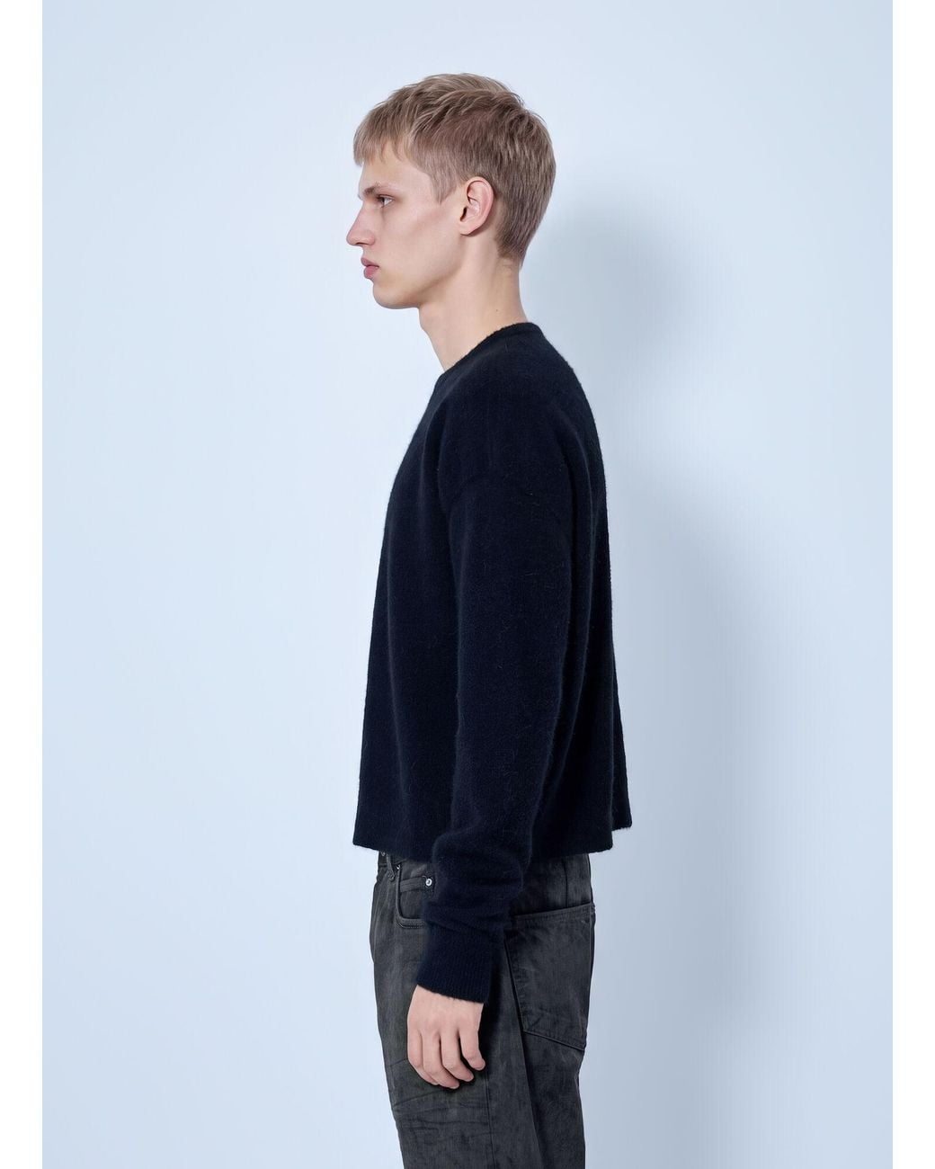 Rick Owens Blue Tower Round Neck Top for men