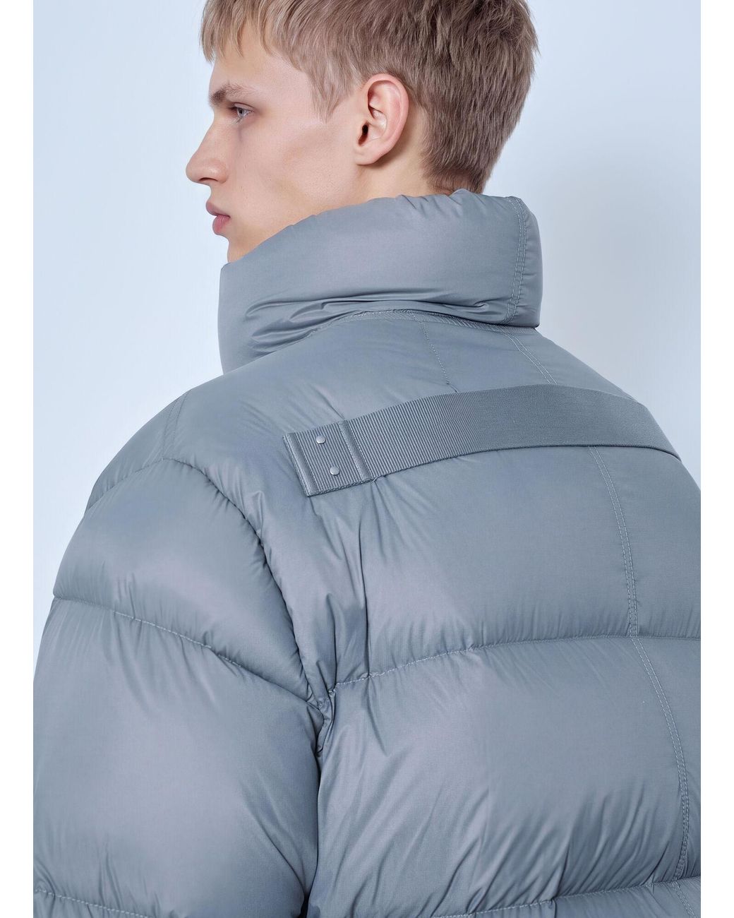 Rick Owens Blue Puffer Turtle Jacket for men