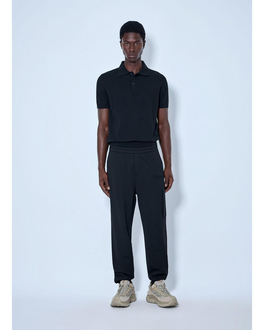 Moncler Blue Elasticated Waistband Joggers for men