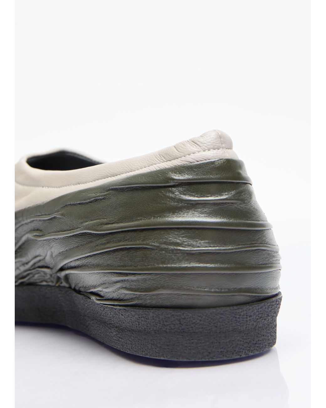Kiko Kostadinov Wrinkled Slip-on Shoes in White for Men | Lyst
