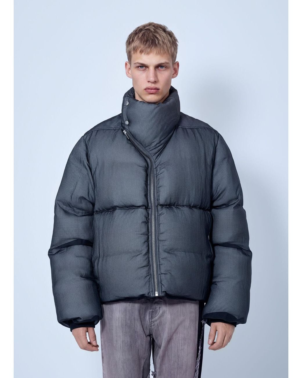 Rick Owens Blue Ripstop Turtle Jacket for men