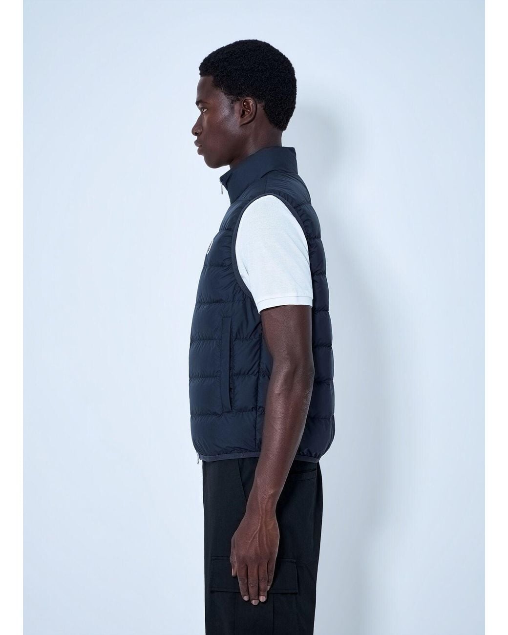 Moncler Blue Contrin Down Gilet for men