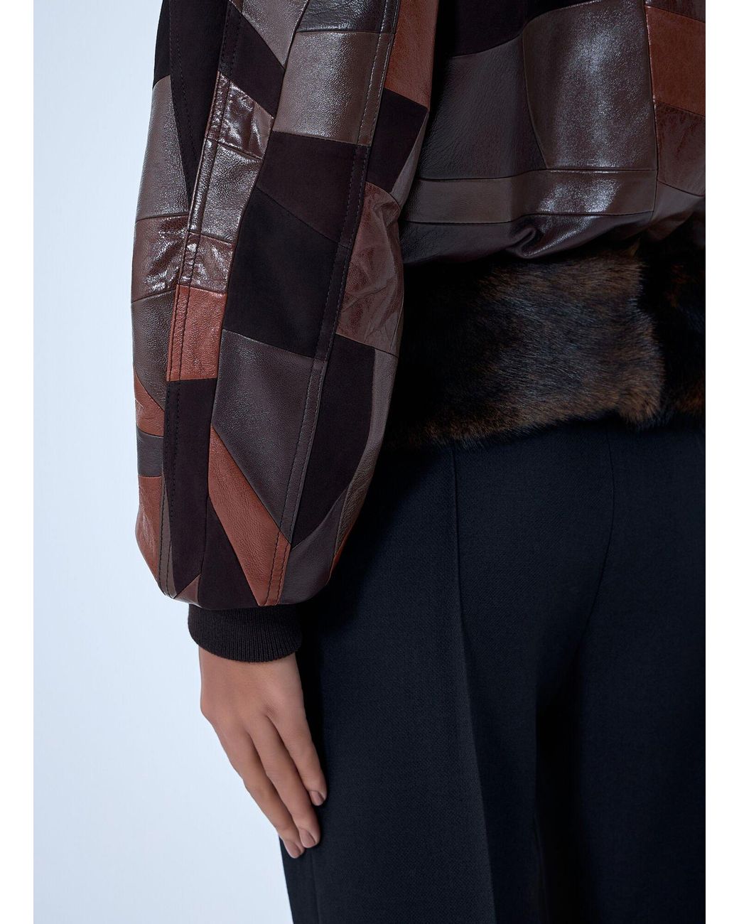 Chloé Multicolor Chloã Patchwork Leather Jacket