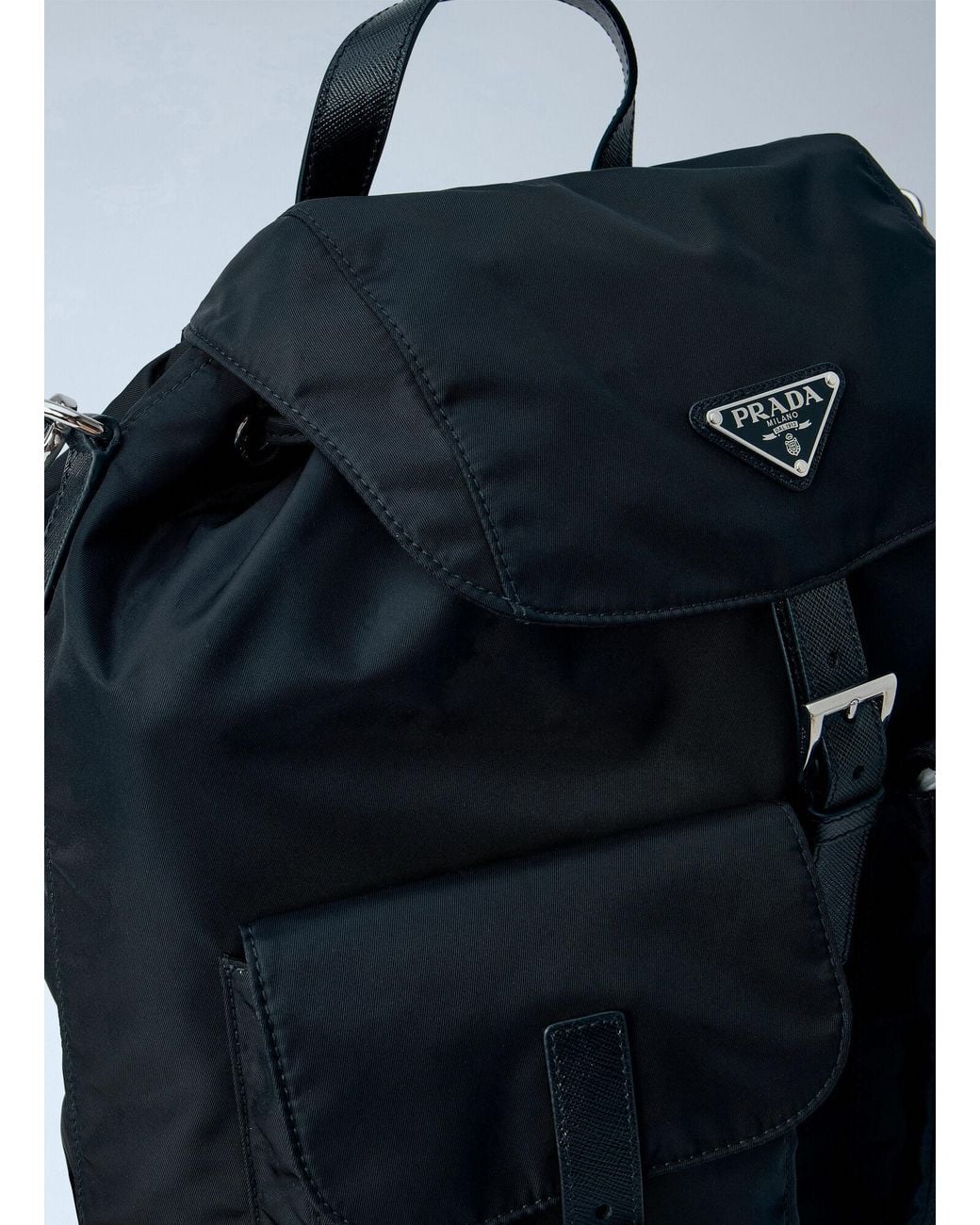 Prada Blue Re-Nylon Backpack for men