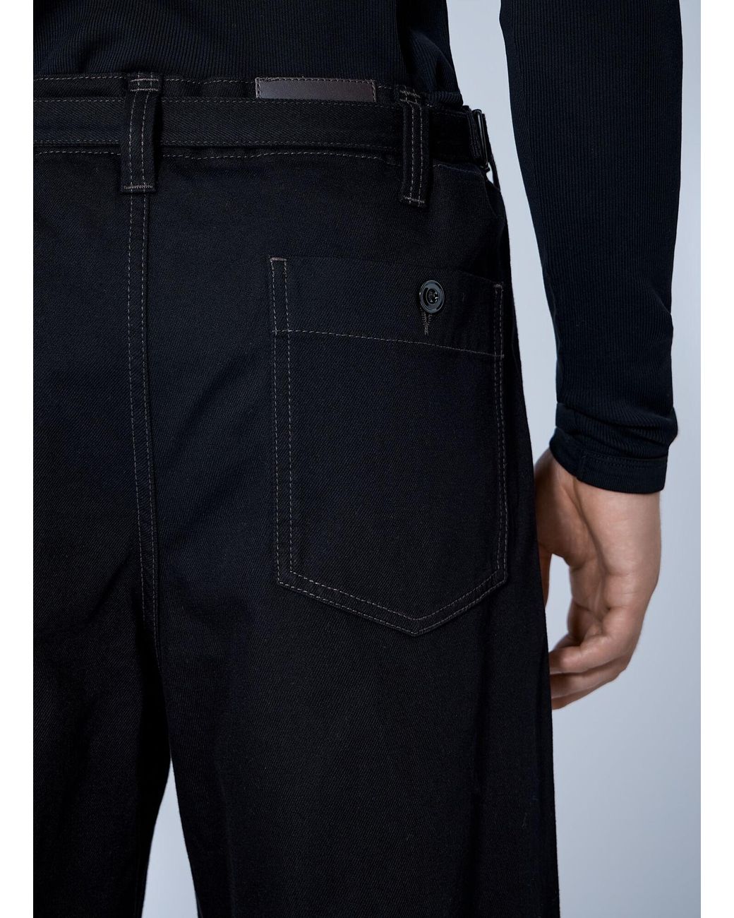 Lemaire Blue Maxi Workwear Pants for men