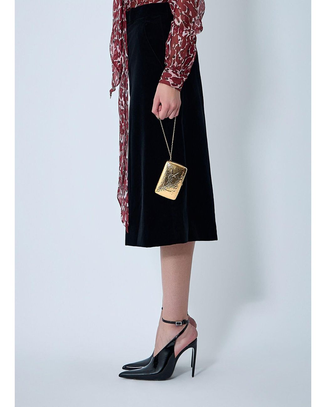 Saint Laurent Blue Minaudiã¨Re Clutch