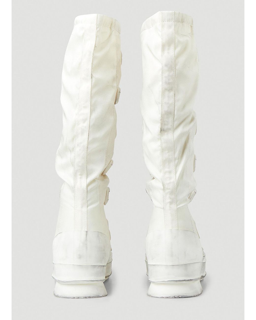 Acne Studios Tall Combat Boots in White | Lyst