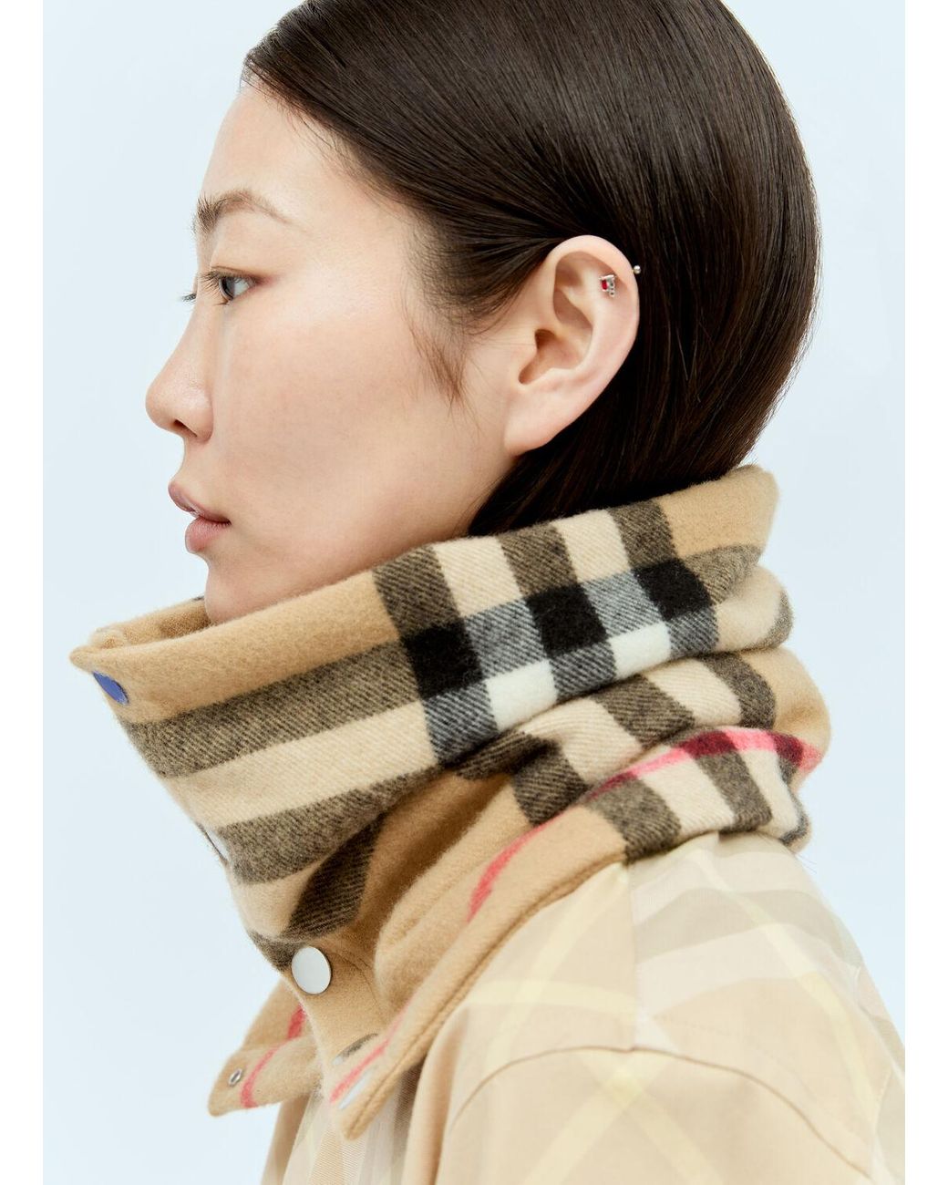 Burberry チェック柄 ネックウォーマー　スヌード Burberry チェック柄 ネックウォーマー スヌード BURBERRY バーバリー