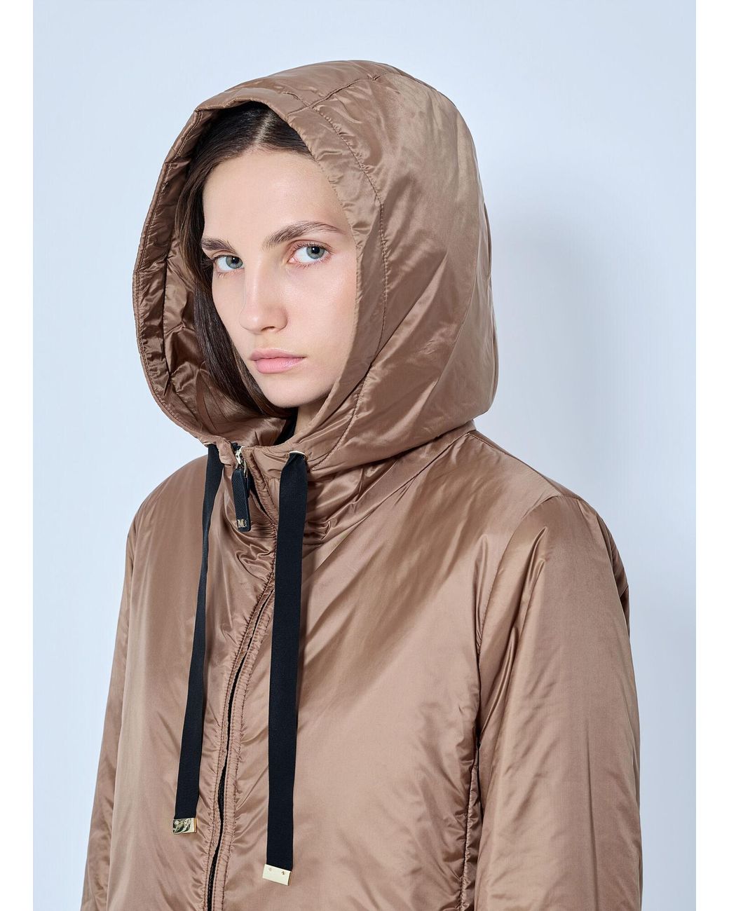 Max Mara Brown Hooded Zip Jacket