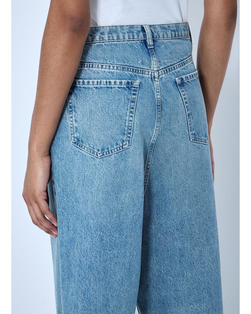 Maison Margiela Blue Wide-Leg Denim Trousers
