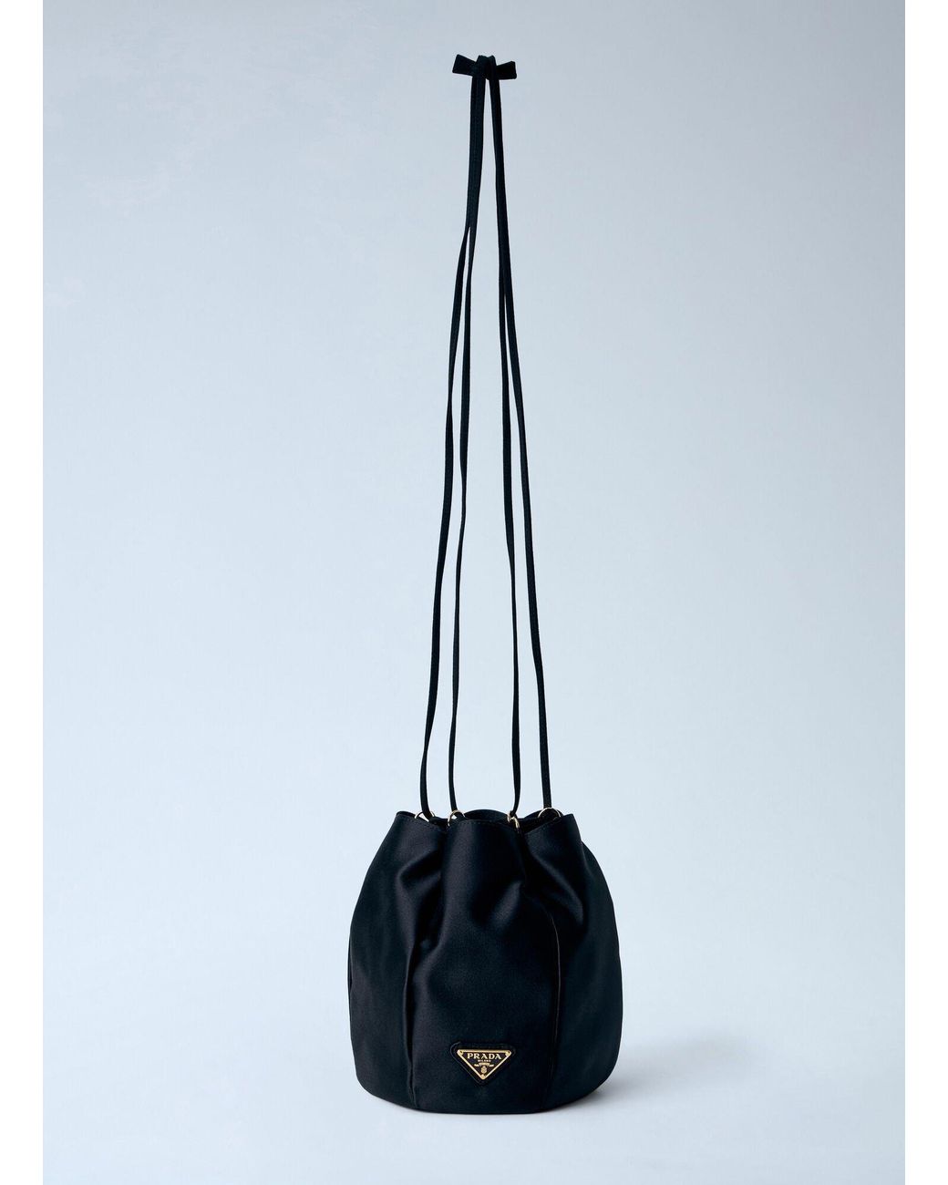 Prada Satin Mini Bucket Bag In Blue Lyst UK prada-satin-mini-bucket-bag-in-blue-lyst-uk