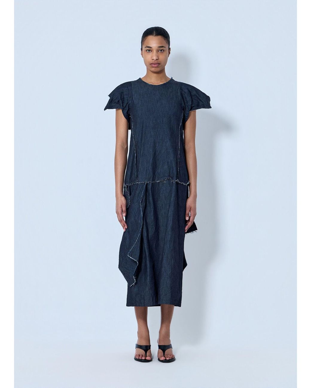 Limi Feu Blue Designed Panel Dress B
