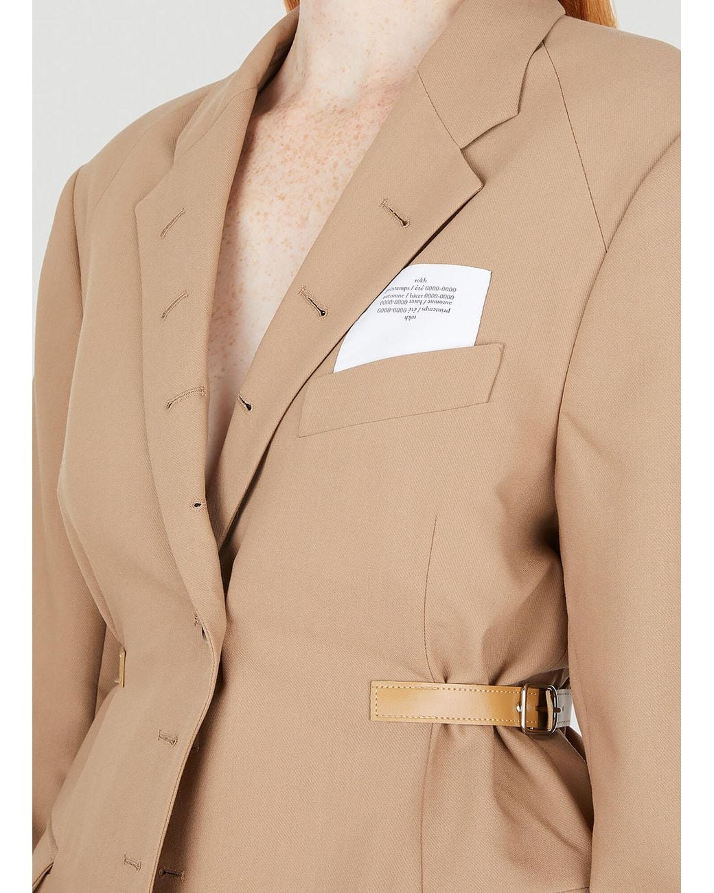 ROKH Natural Multi Buttonhole Blazer
