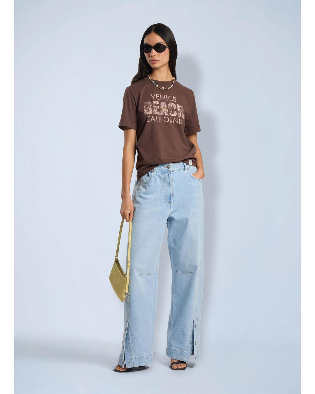 Palm Angels Brown Cali Vibes Regular T-Shirt