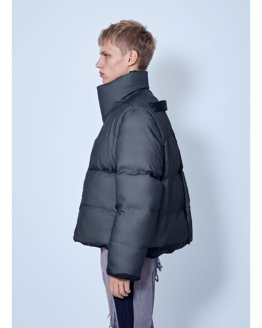Rick Owens Blue Ripstop Turtle Jacket for men
