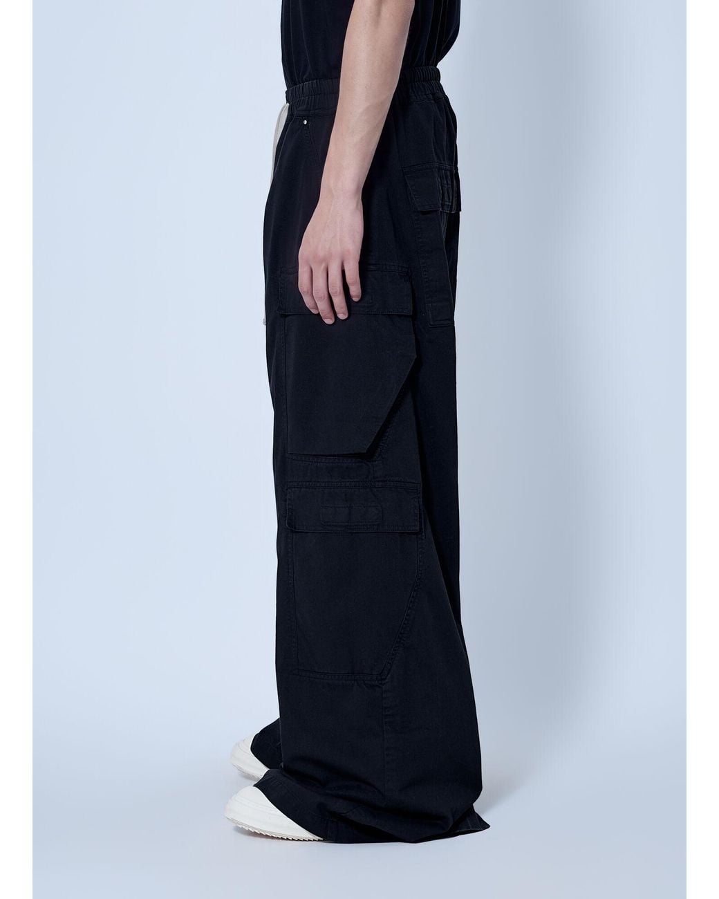 Rick Owens Blue Double Cargo Jumbo Belas Pants for men