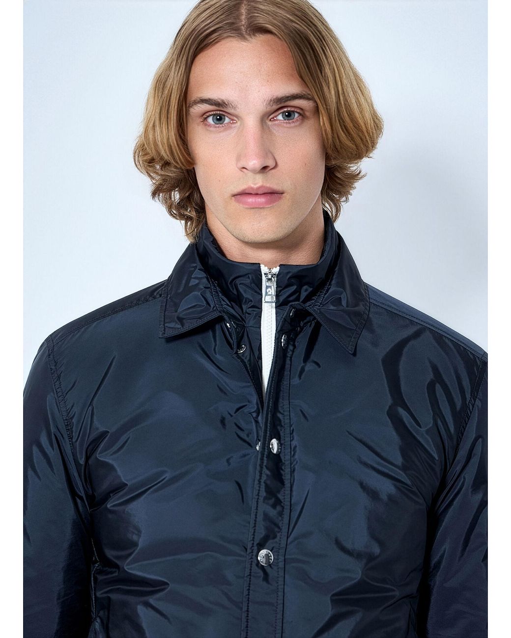 Moncler Blue Meridelle Down Shirt Jacket for men